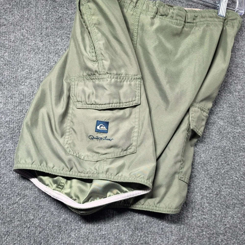 Quiksilver Swim Trunks Mens Extra Large Cargo Mesh Lined 6in Inseam